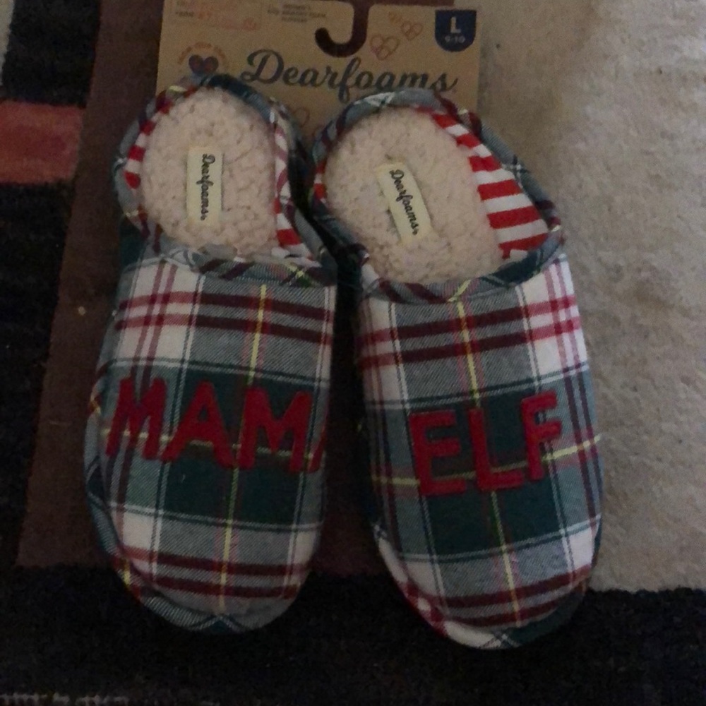 Christmas slippers mama elf